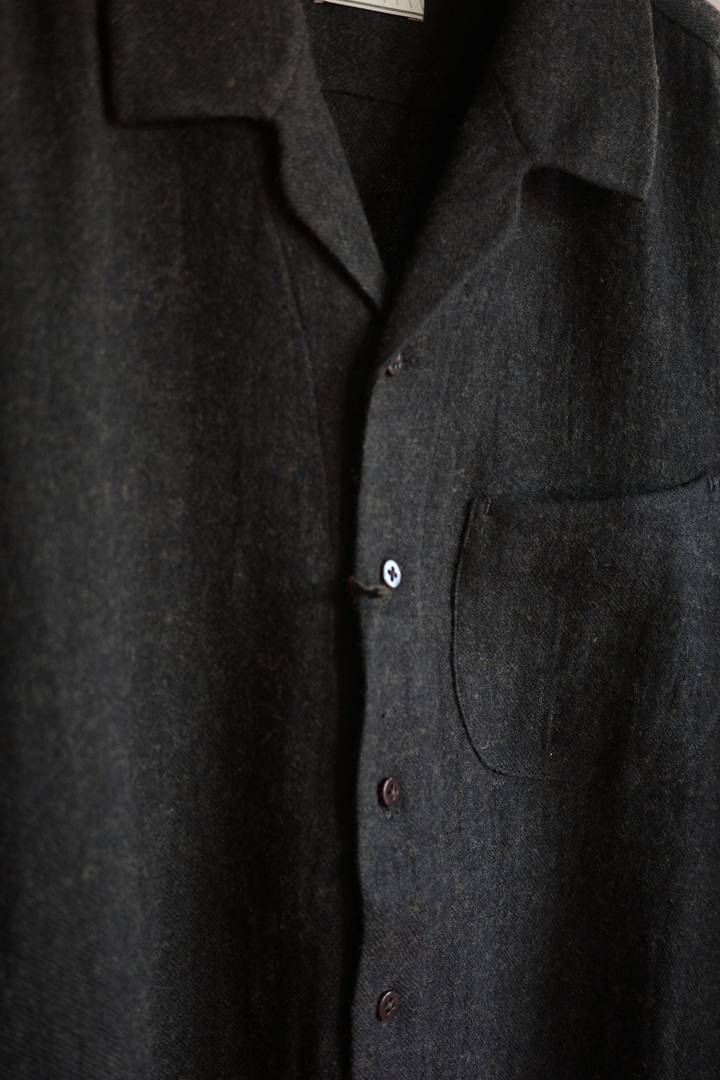 Gorsch Brushed Ramie Linen Wool Collar Shirt
