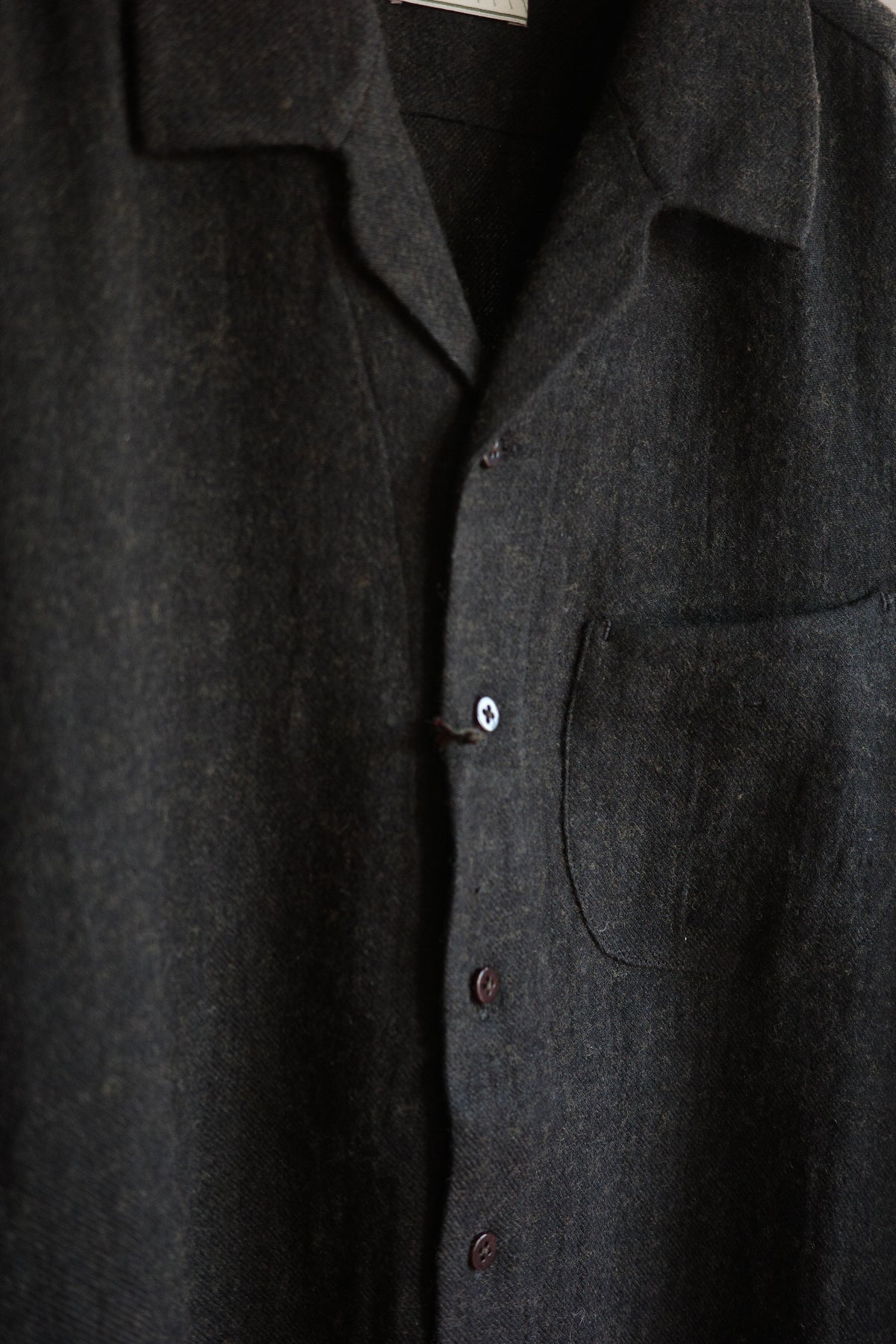 Gorsch Brushed Ramie Linen Wool Collar Shirt
