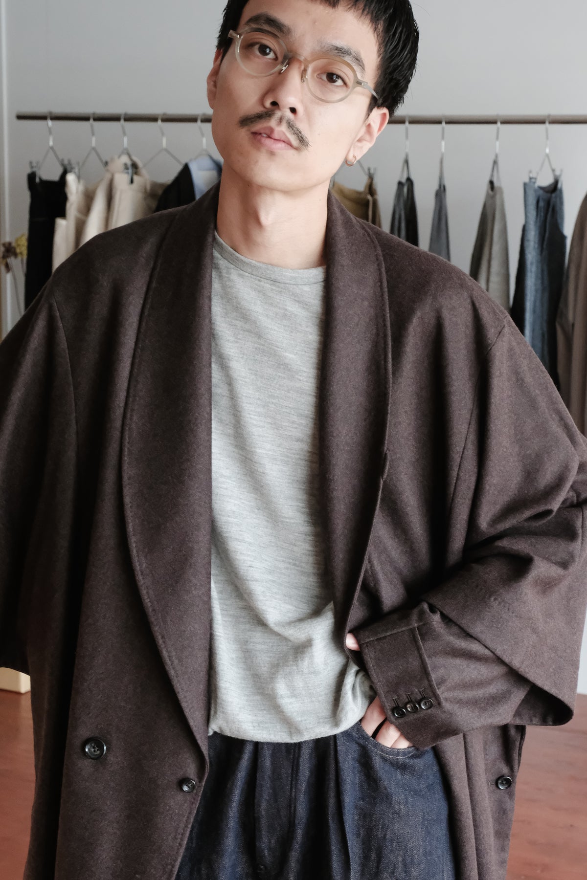 Gorsch Flannel Wool Cape Coat