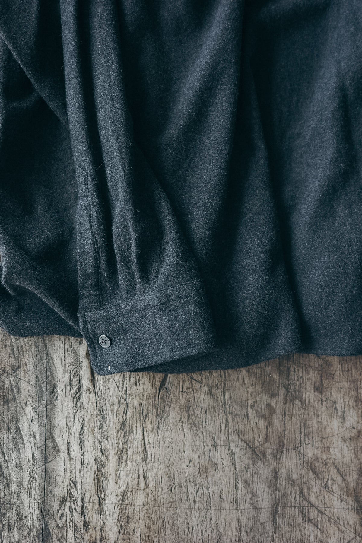 ULTERIOR WASHED SUPER FINE WOOL VIYELLA SKIPPER SHIRT