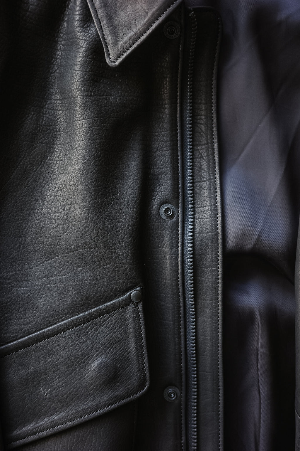 ULTERIOR CALF LEATHER FLIGHT JACKET