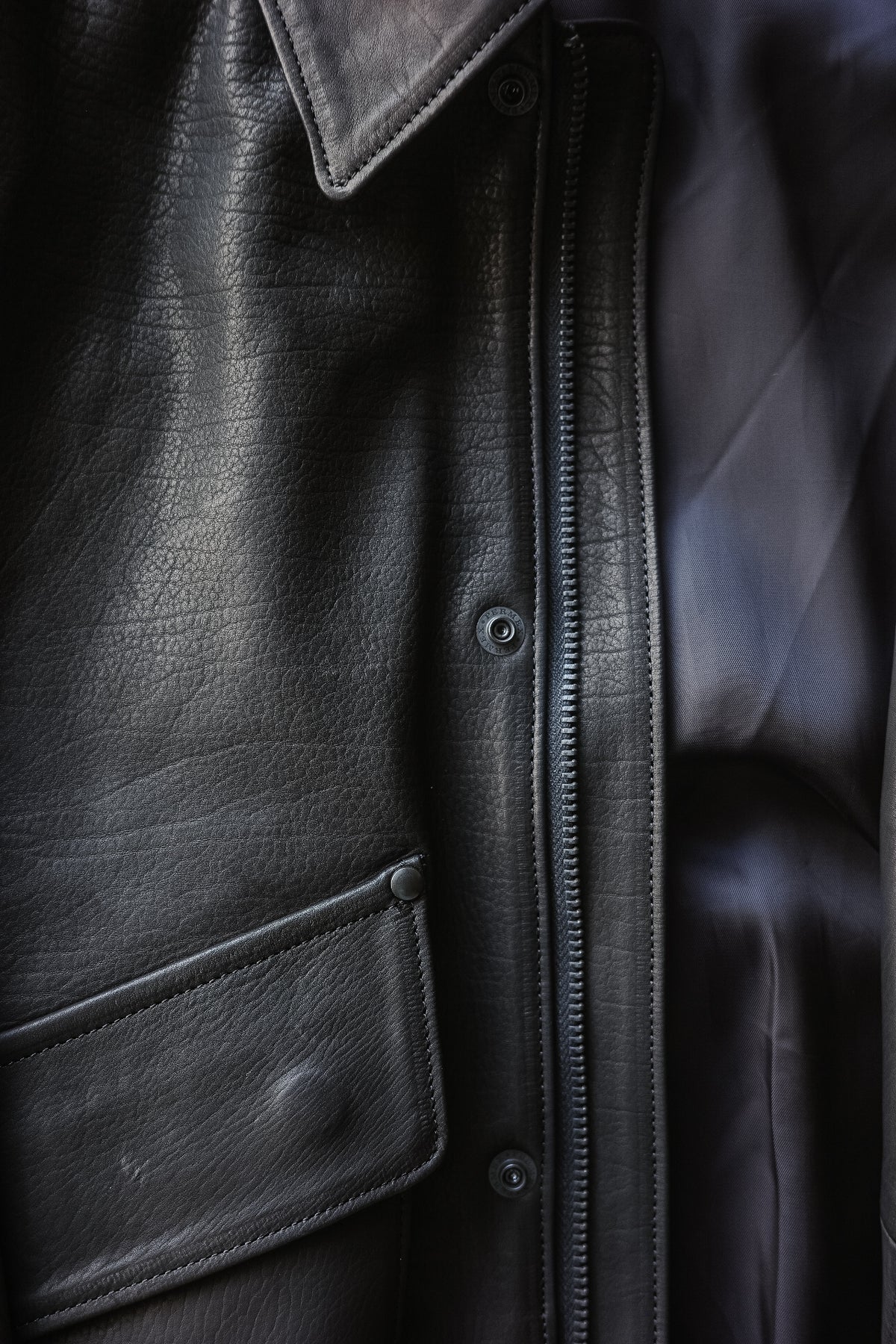 ULTERIOR CALF LEATHER FLIGHT JACKET