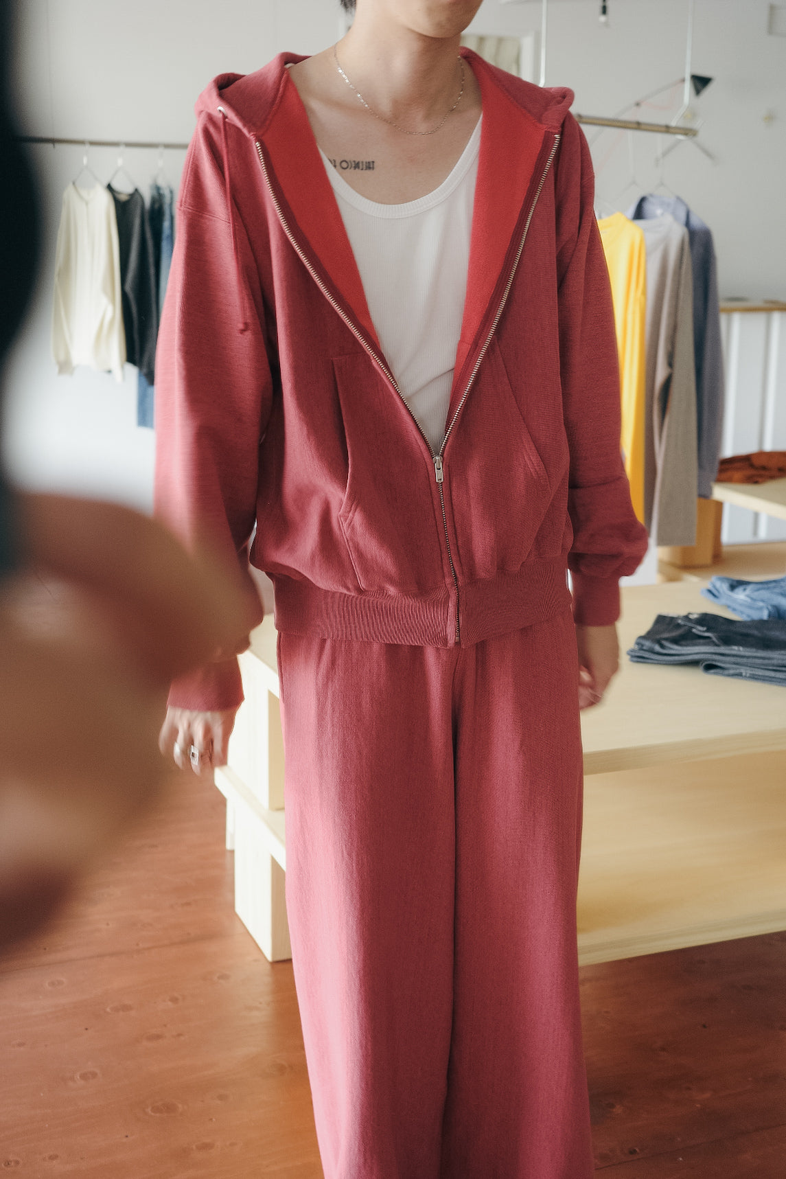 ULTERIOR FADED SILKY TERRY RW ZIP UP PARKA