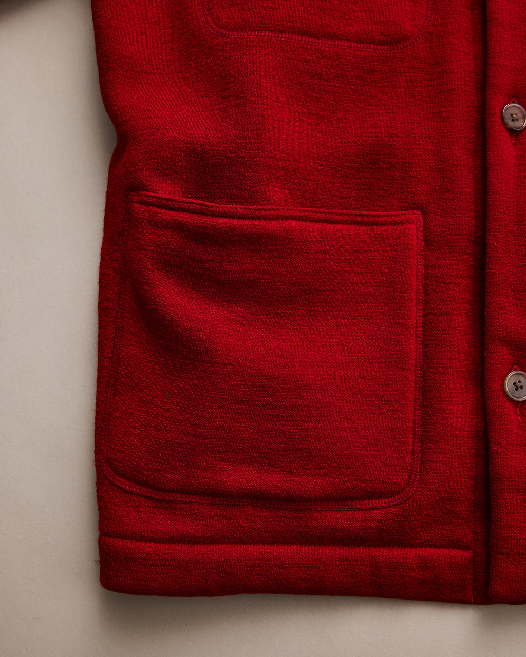 NICENESS BORLAND -WOOL FLEECE OVERSHIRT COAT-