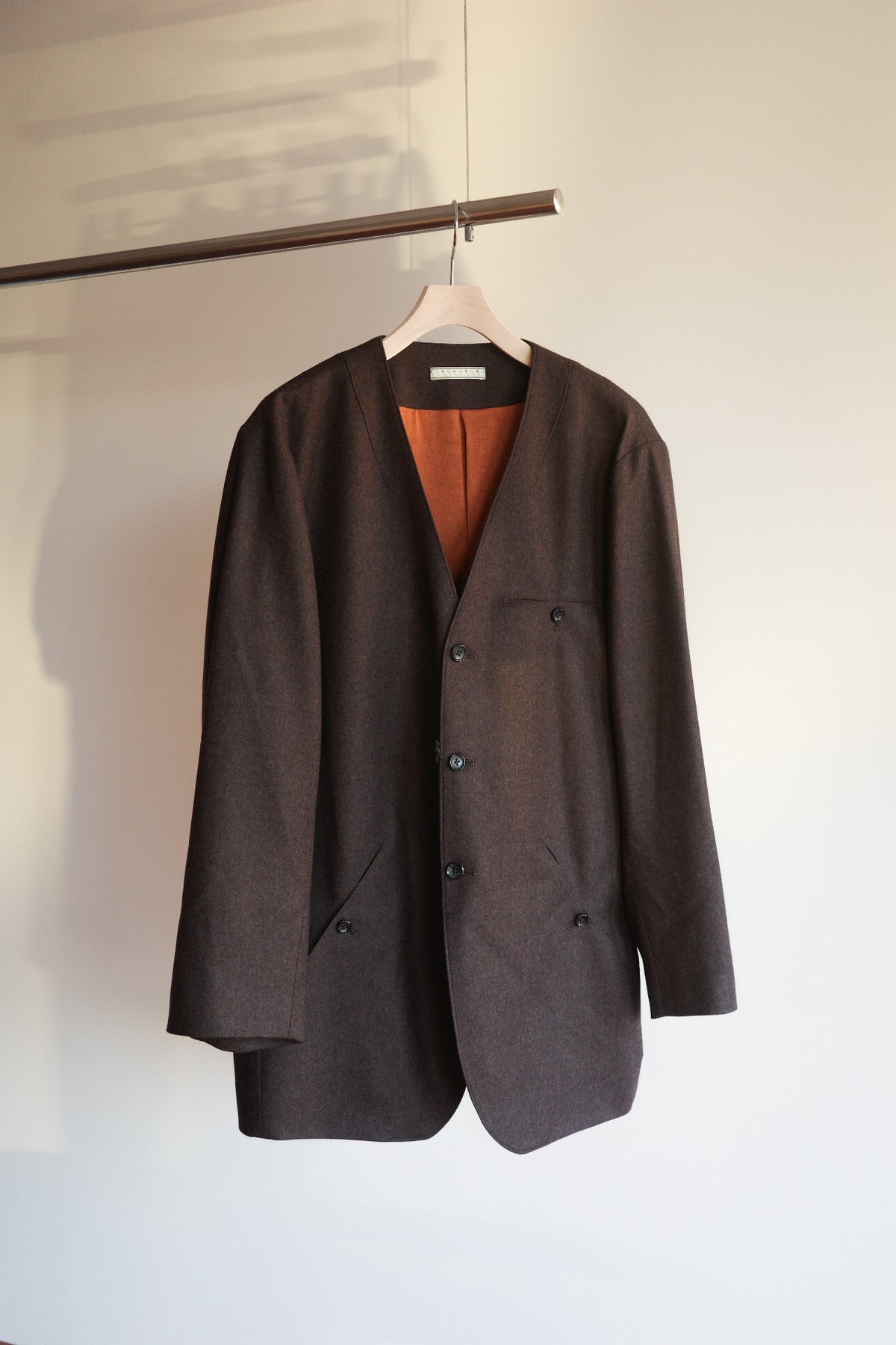 Gorsch Flannel Wool No Collar Jacket