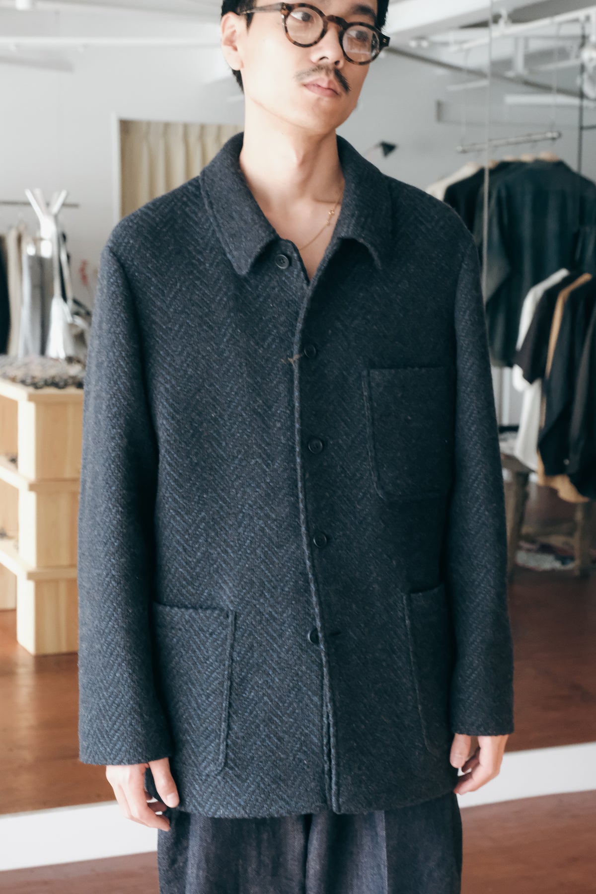 Gorsch Dynamic Herringbone Wool Work Jacket