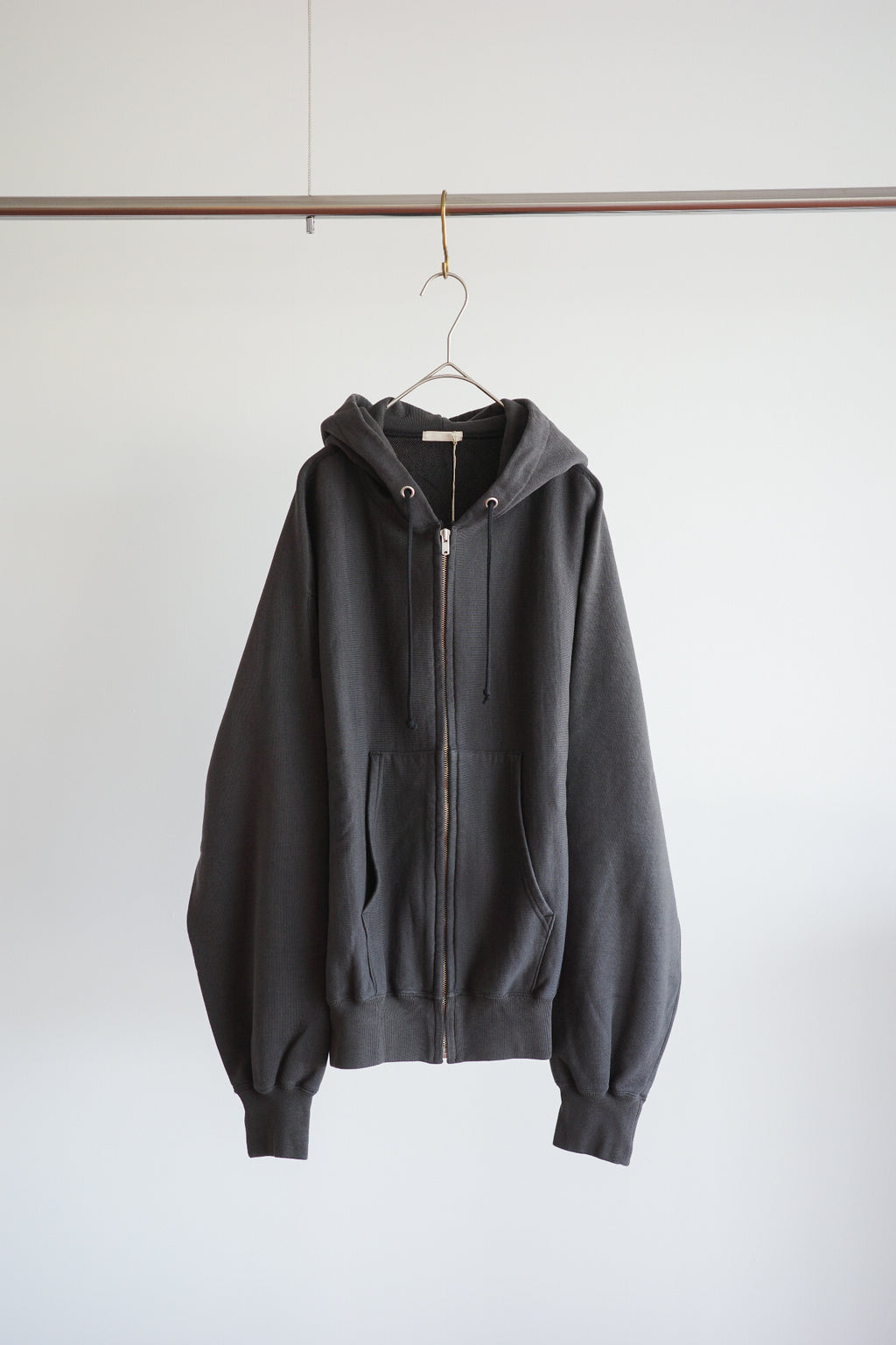 ULTERIOR FADED SILKY TERRY RW ZIP UP PARKA (The BORDER Edit)