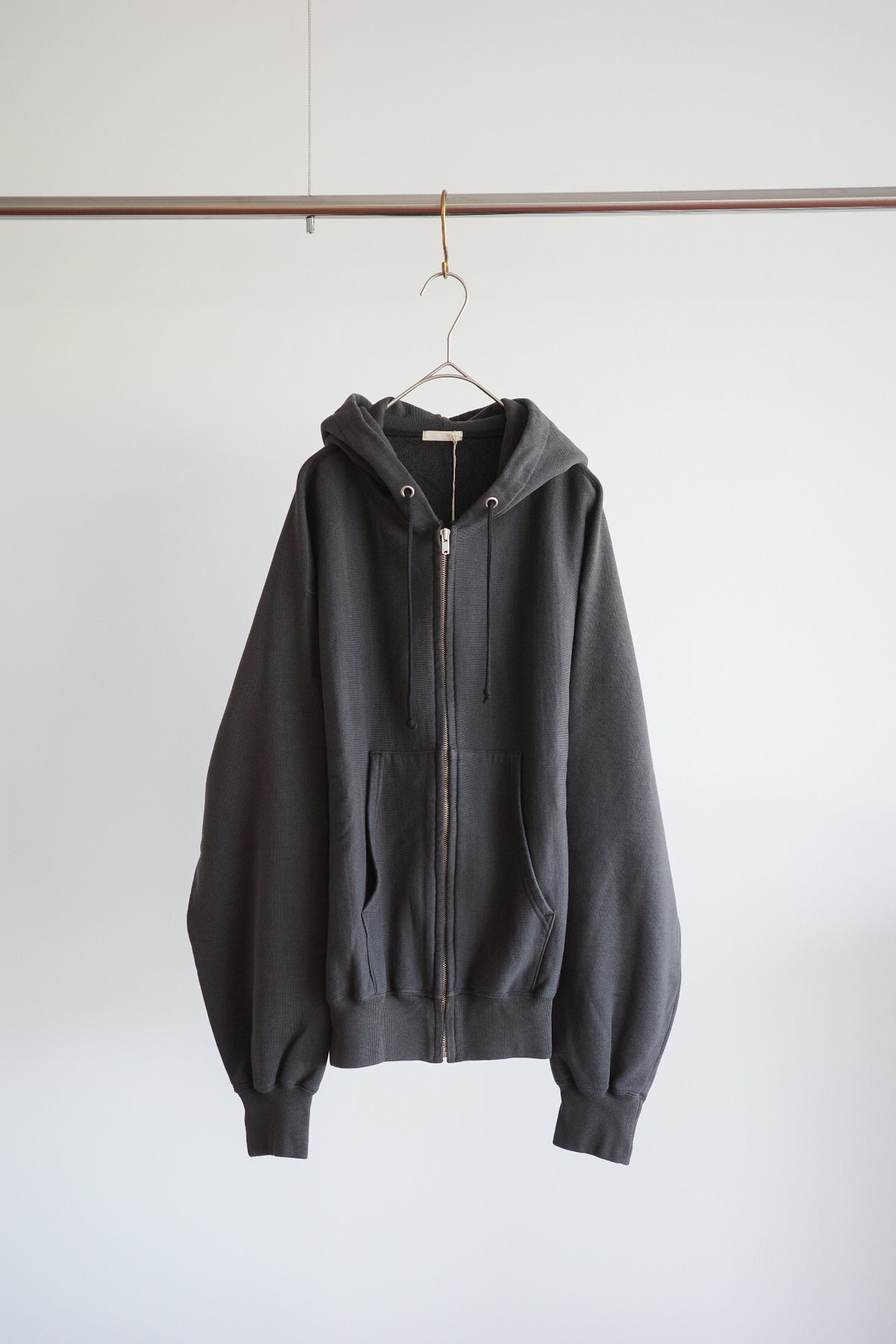 ULTERIOR FADED SILKY TERRY RW ZIP UP PARKA (The BORDER Edit)