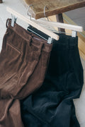 BISOWN MIXED-WALE CORDUROY 2-TUCK TROUSERS