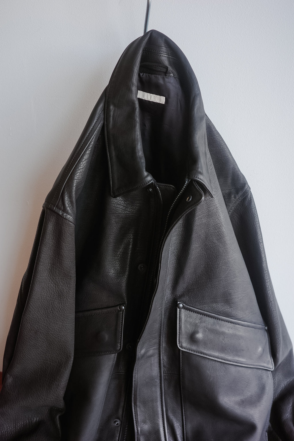 ULTERIOR CALF LEATHER FLIGHT JACKET