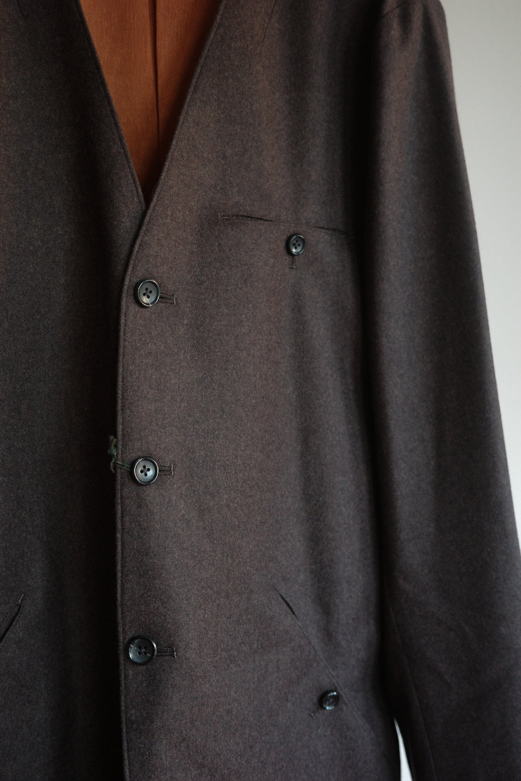 Gorsch Flannel Wool No Collar Jacket