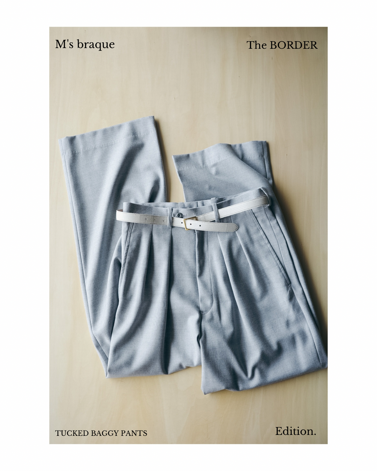 m's braque TUCKED BAGGY PANTS (The BORDER Edit.)