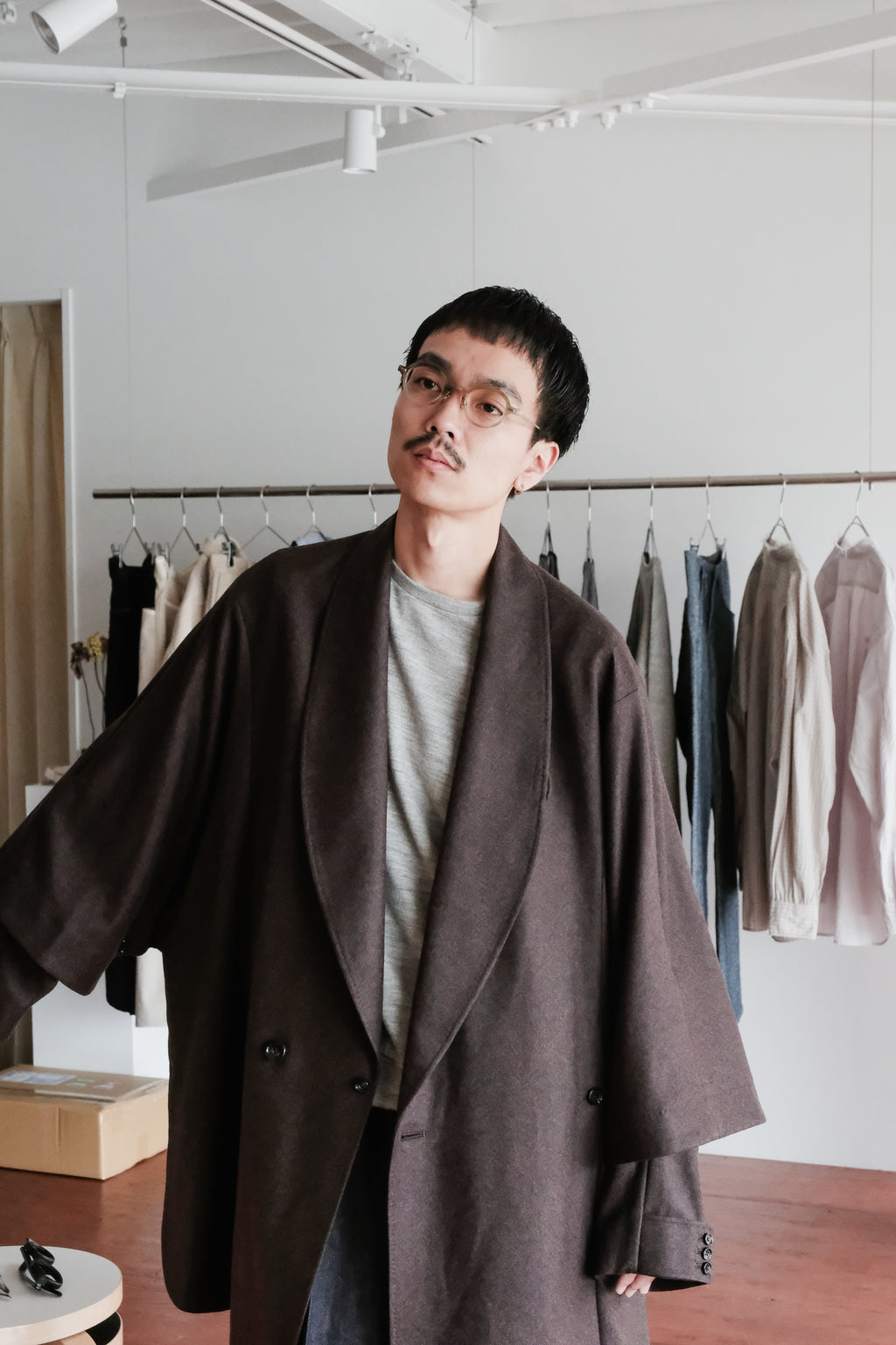 Gorsch Flannel Wool Cape Coat