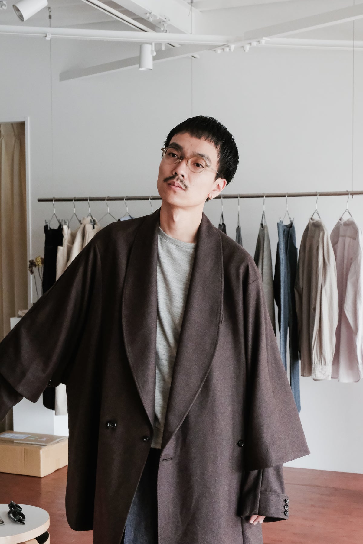 Gorsch Flannel Wool Cape Coat