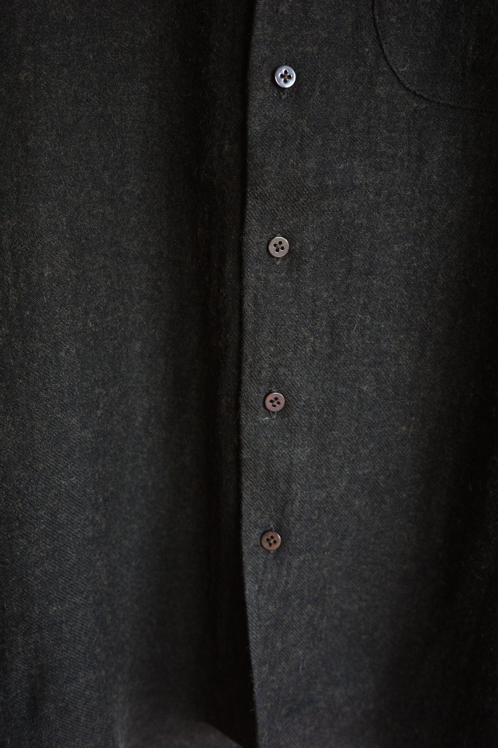 Gorsch Brushed Ramie Linen Wool Collar Shirt