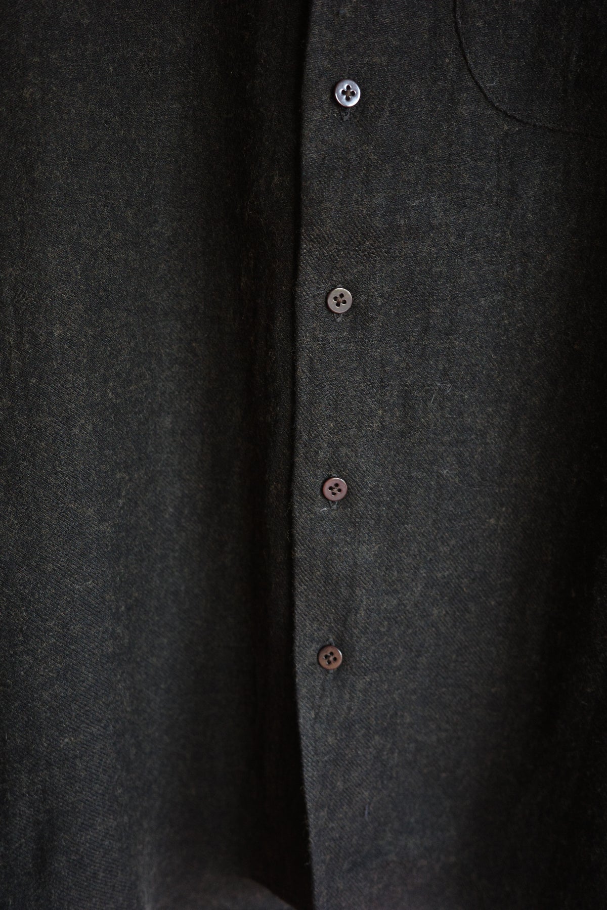 Gorsch Brushed Ramie Linen Wool Collar Shirt