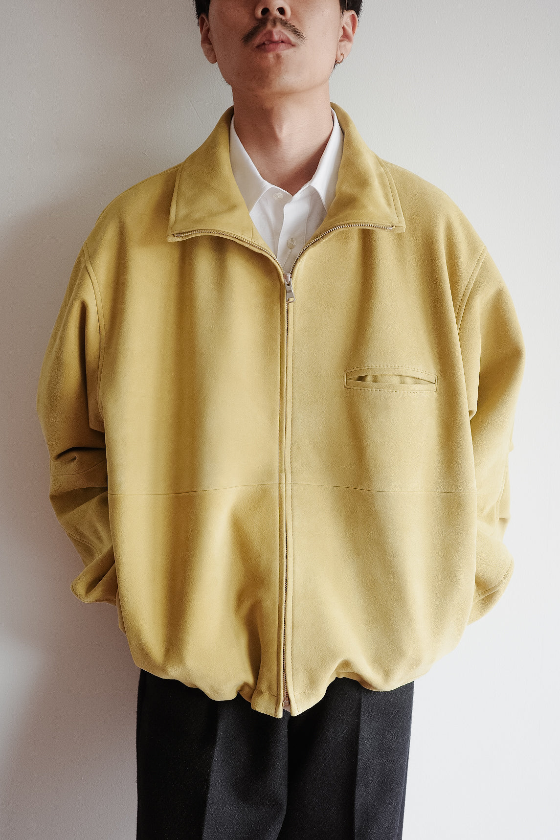 ENCOMING LEATHER FRONT ZIP BLOUSON "Limited"
