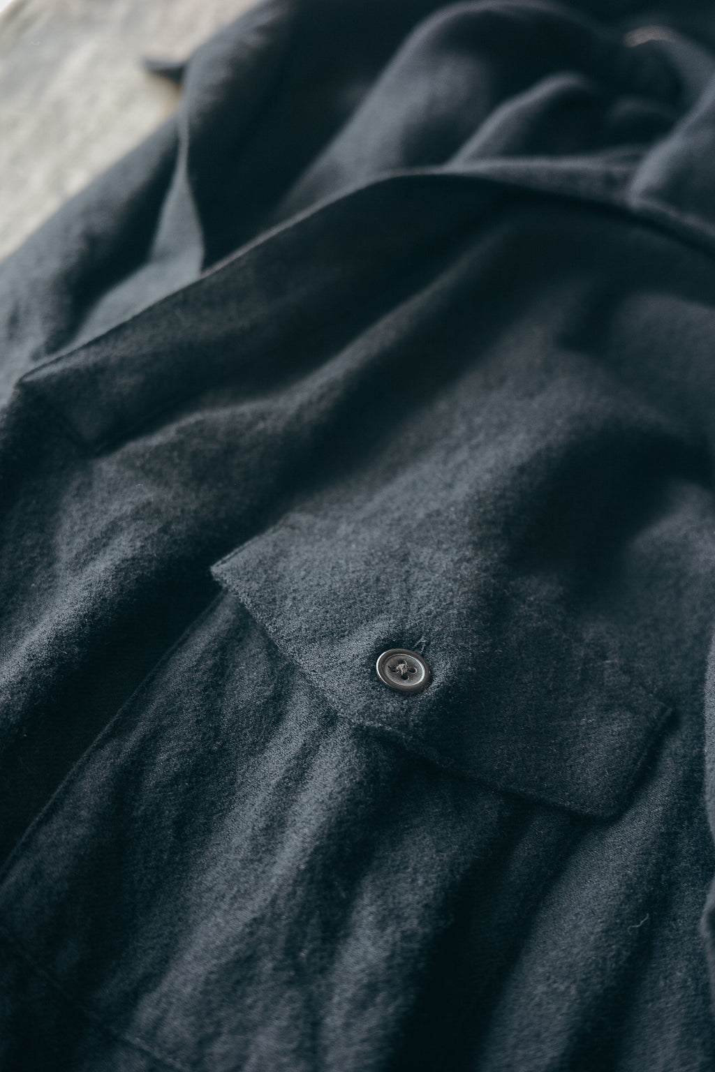 ULTERIOR WASHED SUPER FINE WOOL VIYELLA SKIPPER SHIRT