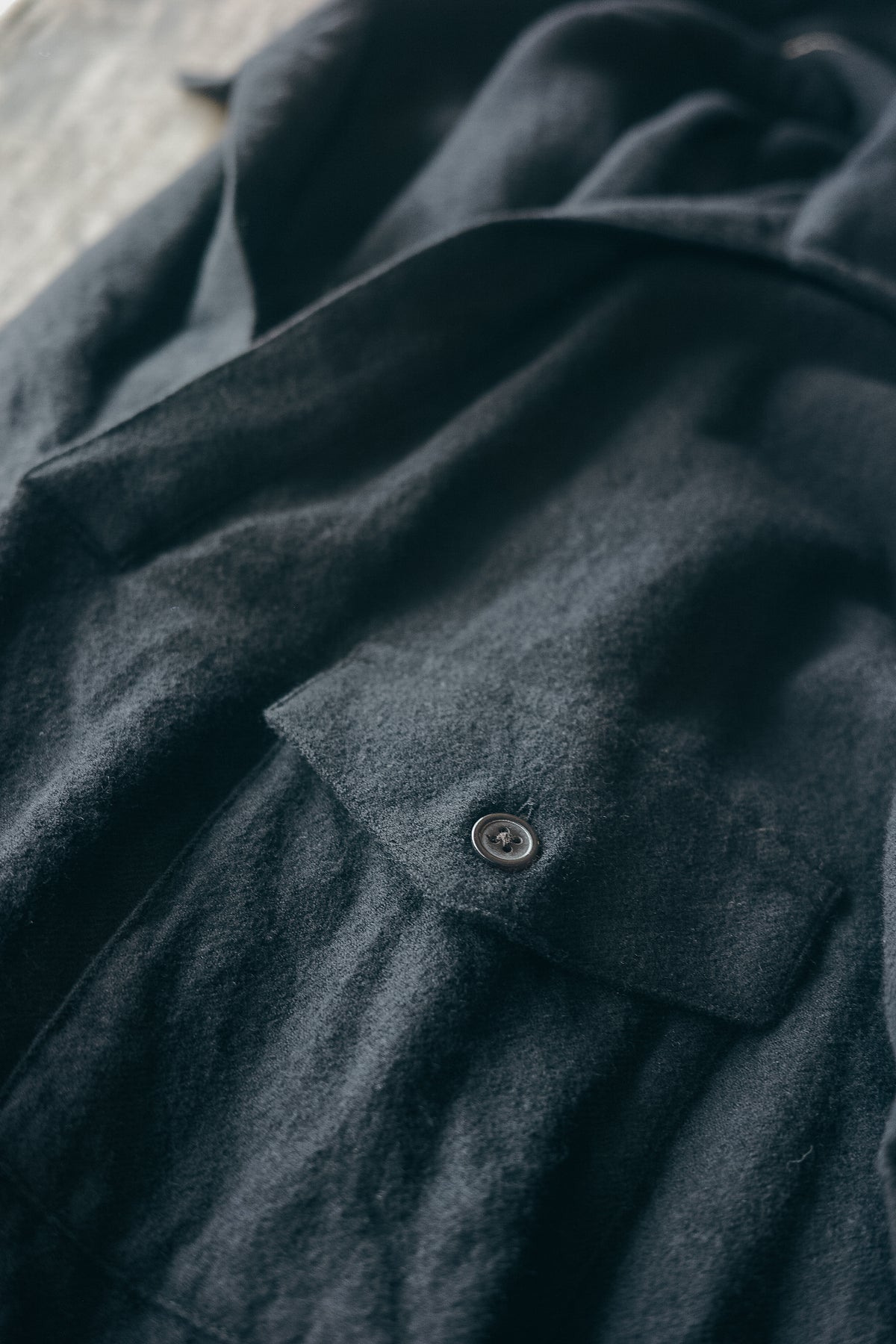 ULTERIOR WASHED SUPER FINE WOOL VIYELLA SKIPPER SHIRT