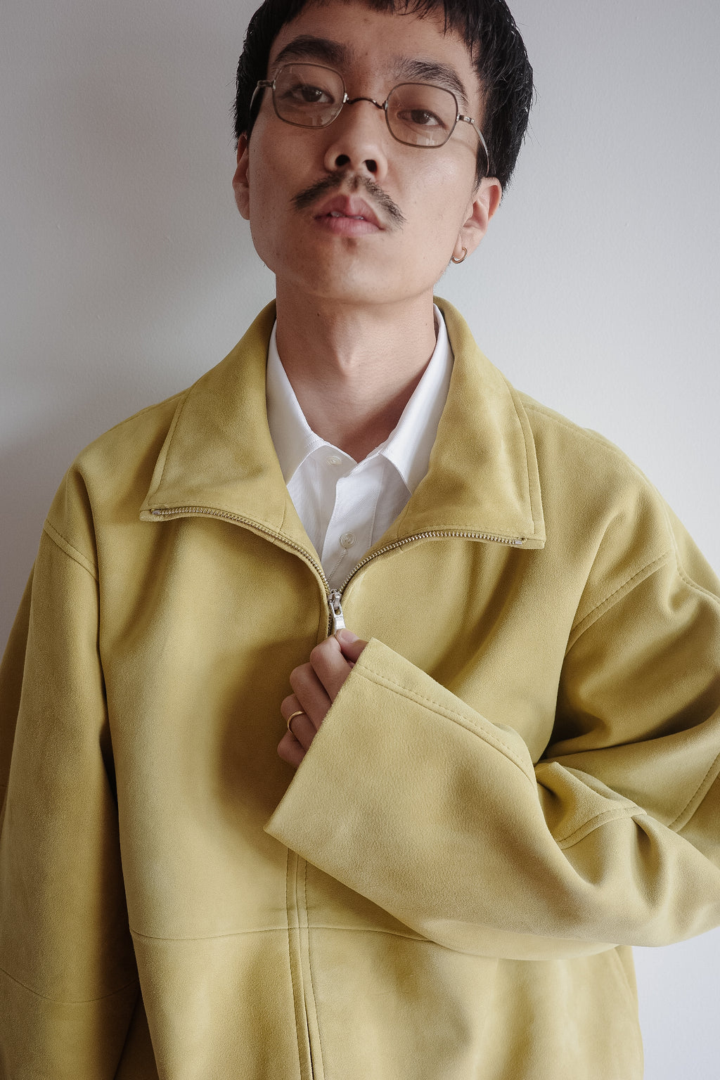 ENCOMING LEATHER FRONT ZIP BLOUSON "Limited"