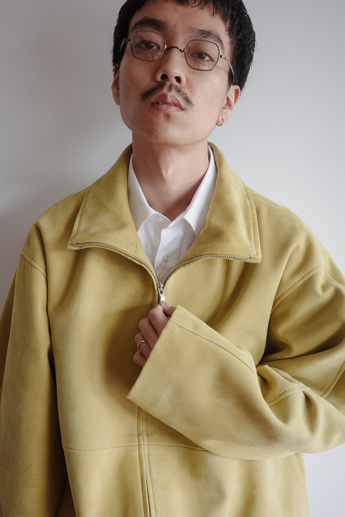 ENCOMING LEATHER FRONT ZIP BLOUSON "Limited"