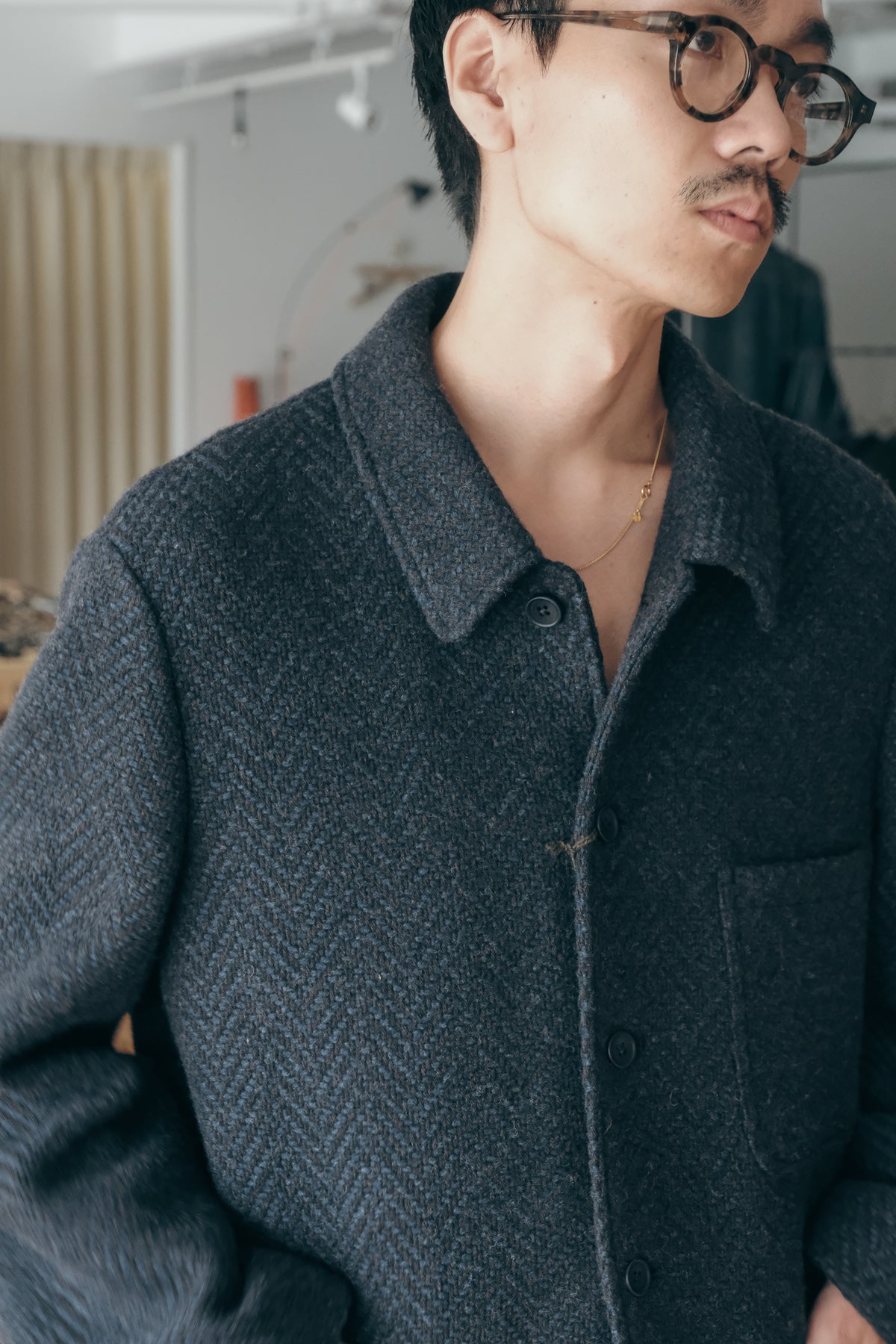 Gorsch Dynamic Herringbone Wool Work Jacket