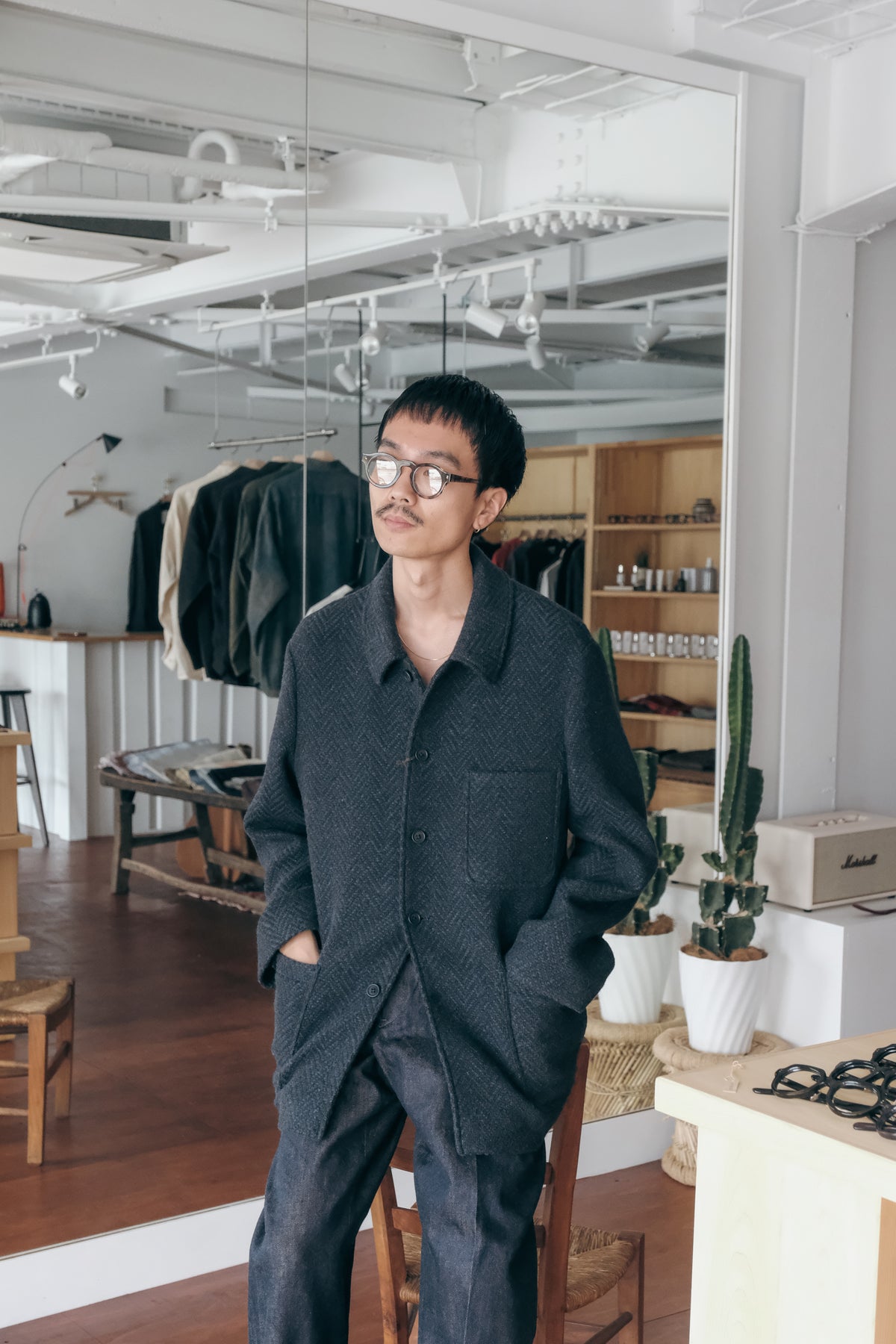 Gorsch Dynamic Herringbone Wool Work Jacket