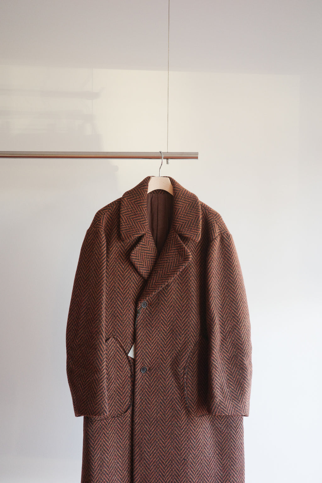 Gorsch Dynamic Herringbone Wool Double Coat