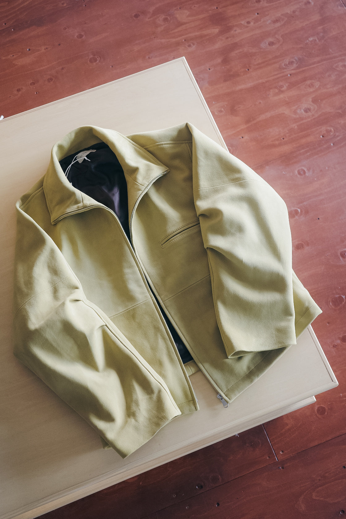 ENCOMING LEATHER FRONT ZIP BLOUSON