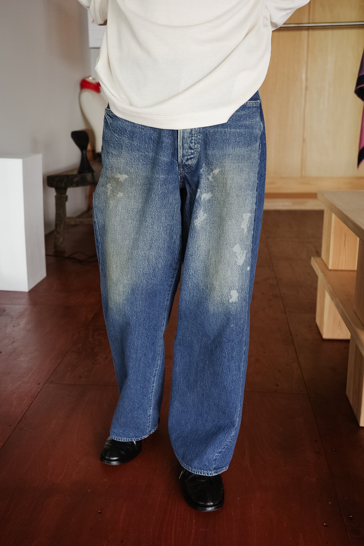 ULTERIOR AGING WASHED SELVEDGE DENIM 5P PANTS