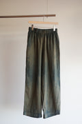Gorsch Ryukyu Indigo Dyed Brushed Ramie Linen Wool Easy Trousers