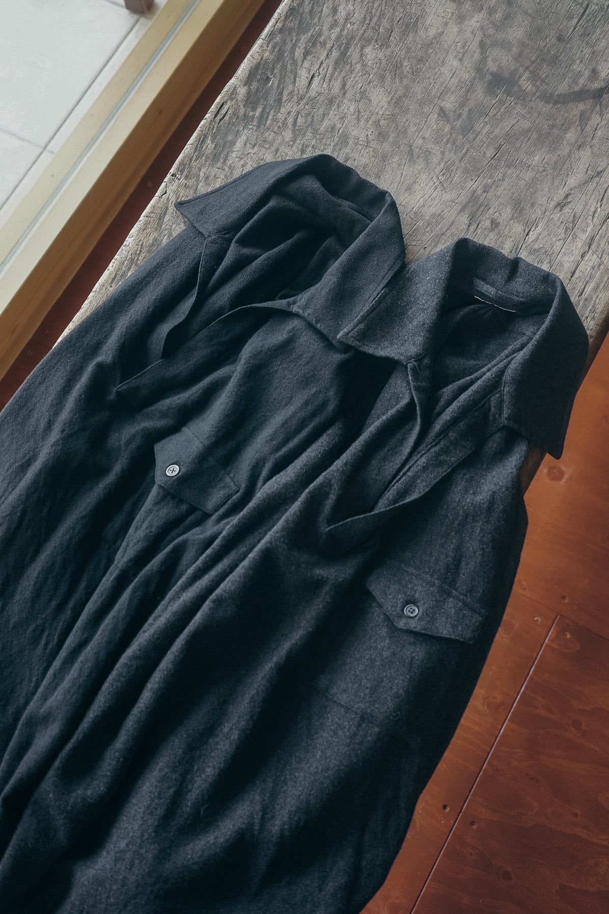 ULTERIOR WASHED SUPER FINE WOOL VIYELLA SKIPPER SHIRT