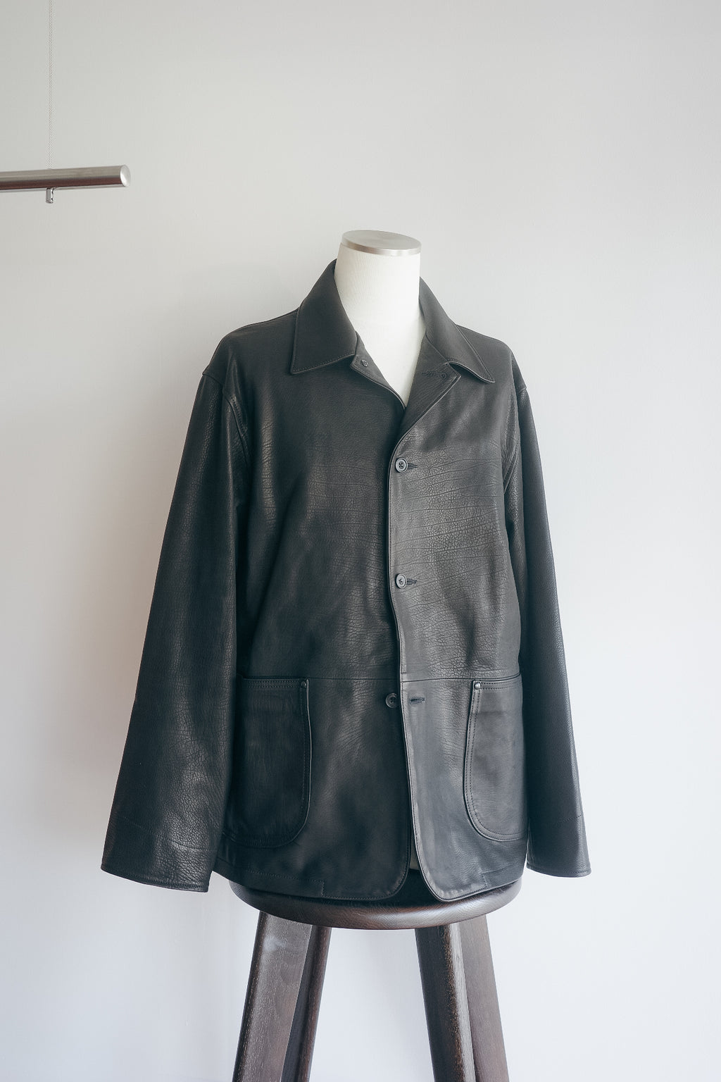 ULTERIOR CALF LEATHER COVERALL JKT