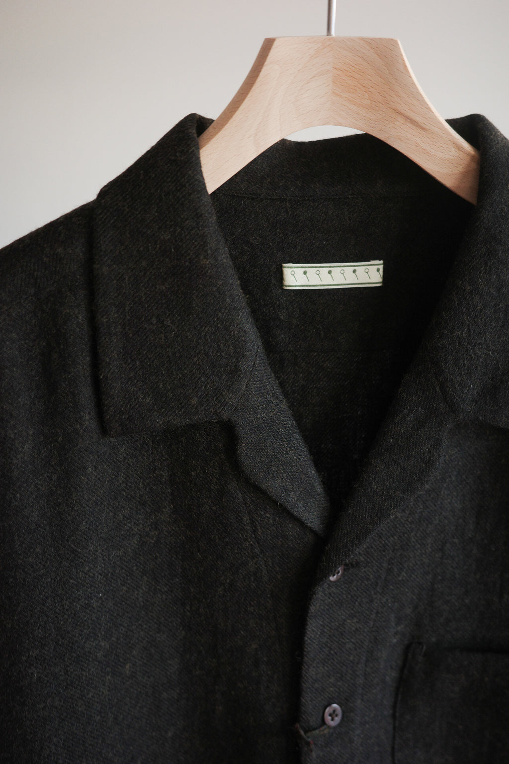Gorsch Brushed Ramie Linen Wool Collar Shirt