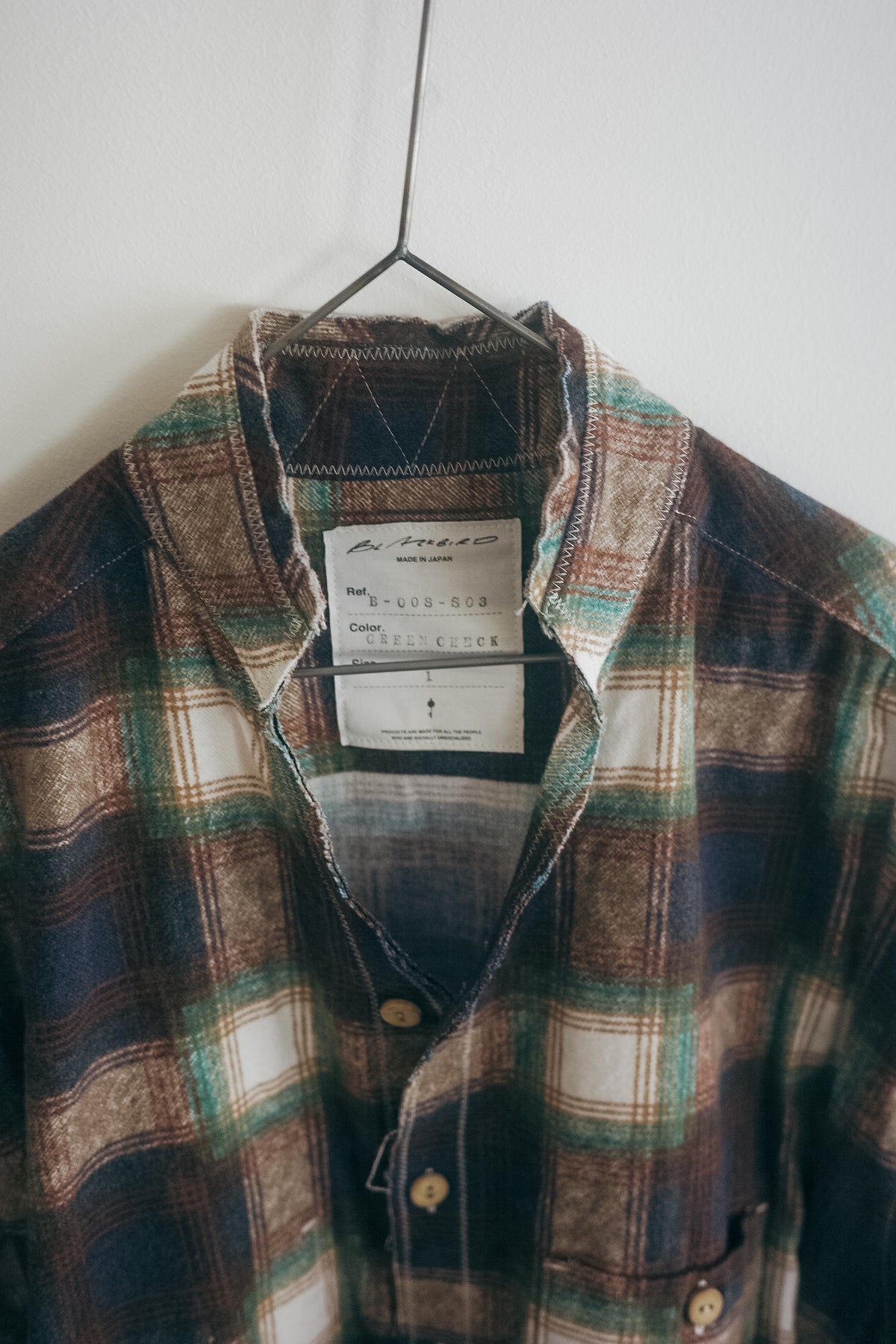 BLACKBIRD Cut-off Collar Work Shirt