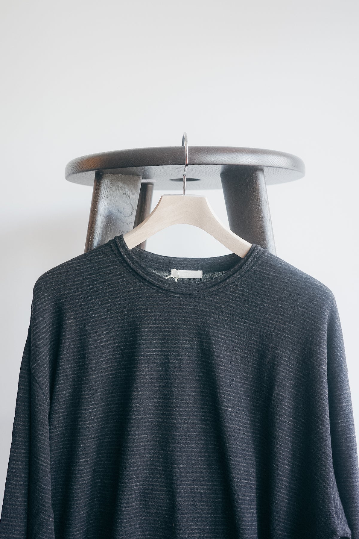 ULTERIOR SUPER FINE WOOL COTTON CUT-OFF P/O (BORDER STRIPE)