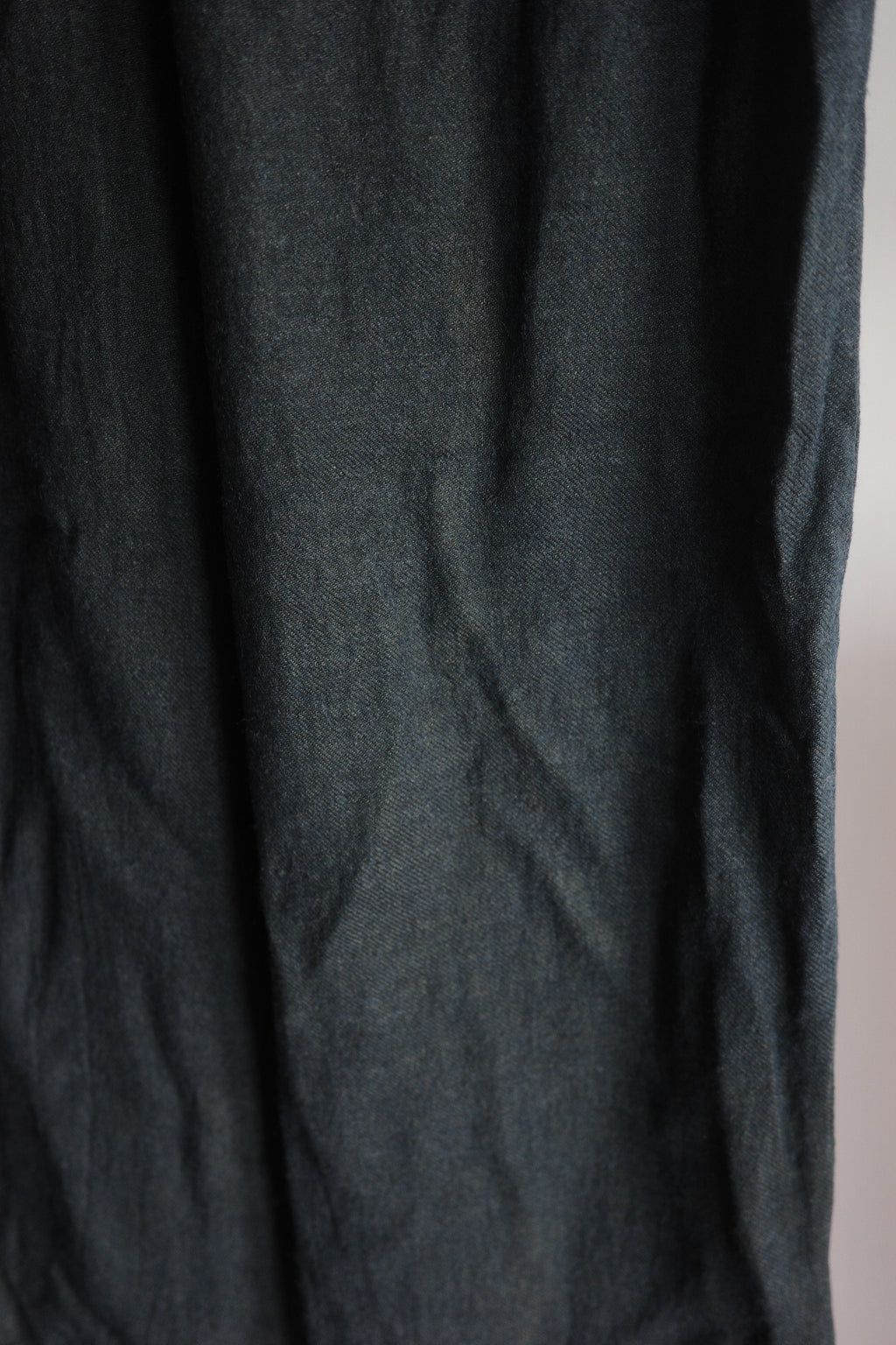 Gorsch Ryukyu Indigo Dyed Brushed Ramie Linen Wool Easy Trousers