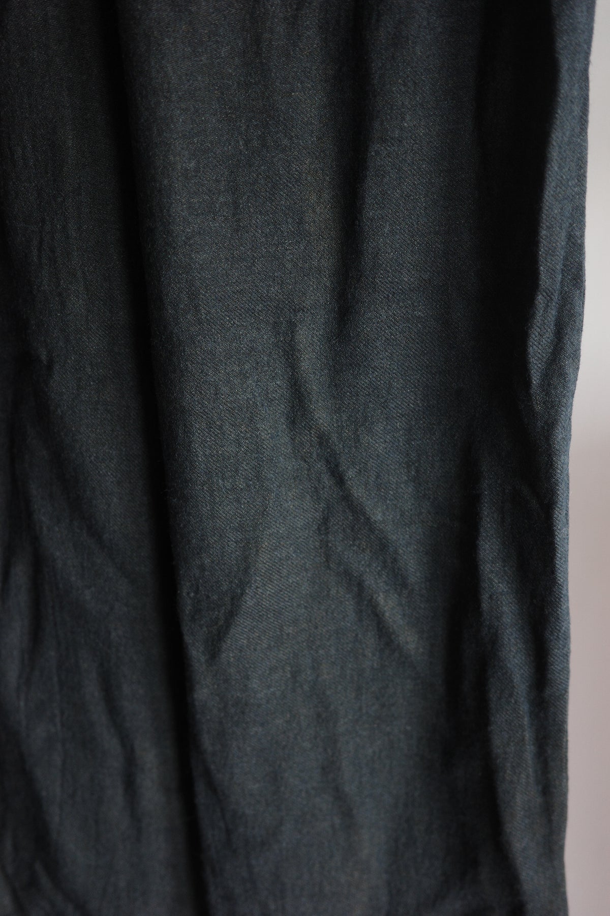 Gorsch Ryukyu Indigo Dyed Brushed Ramie Linen Wool Easy Trousers