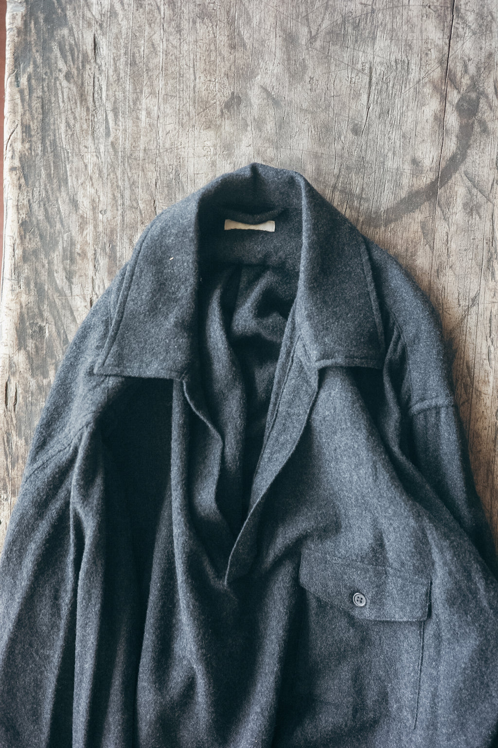 ULTERIOR WASHED SUPER FINE WOOL VIYELLA SKIPPER SHIRT