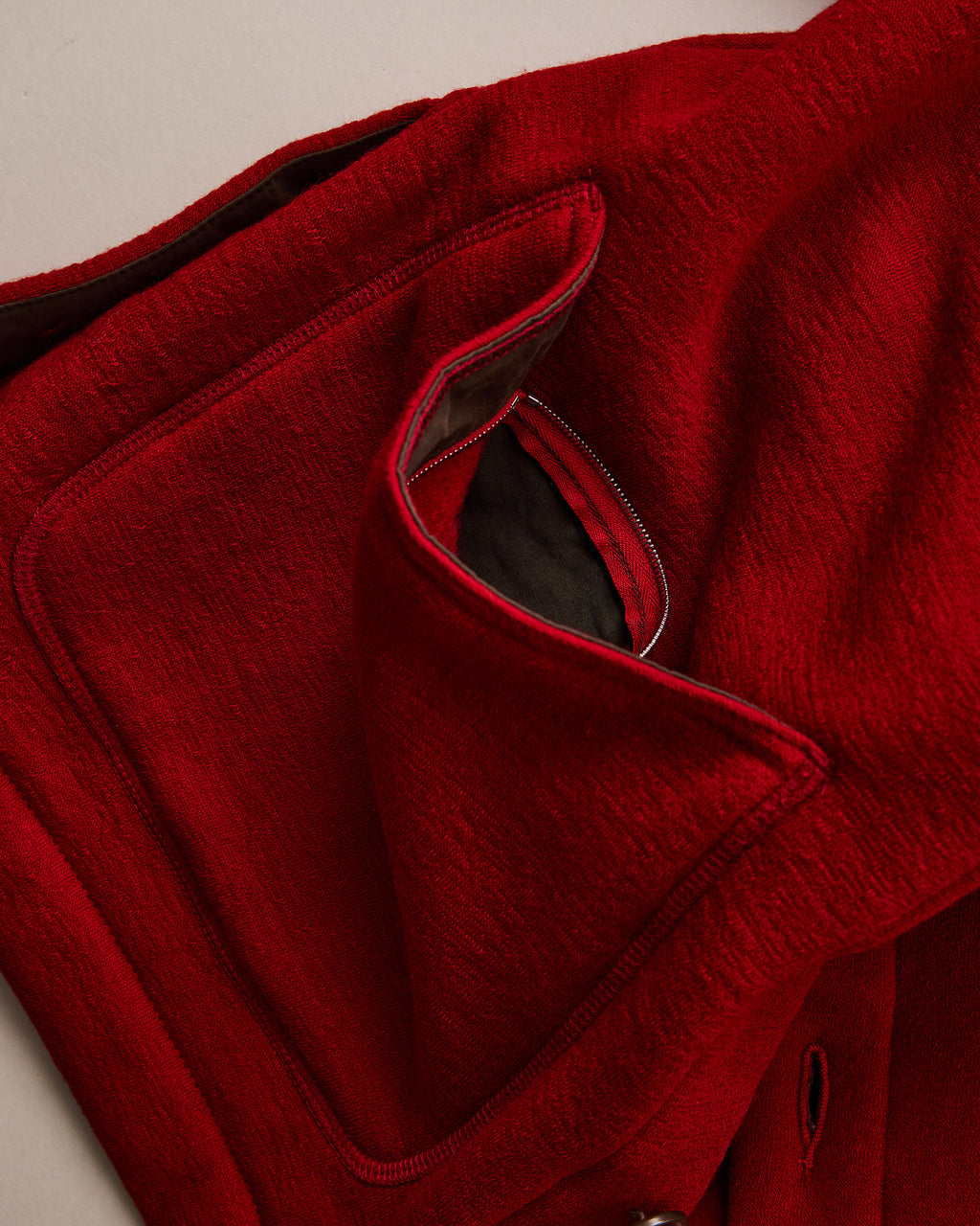 NICENESS BORLAND -WOOL FLEECE OVERSHIRT COAT-