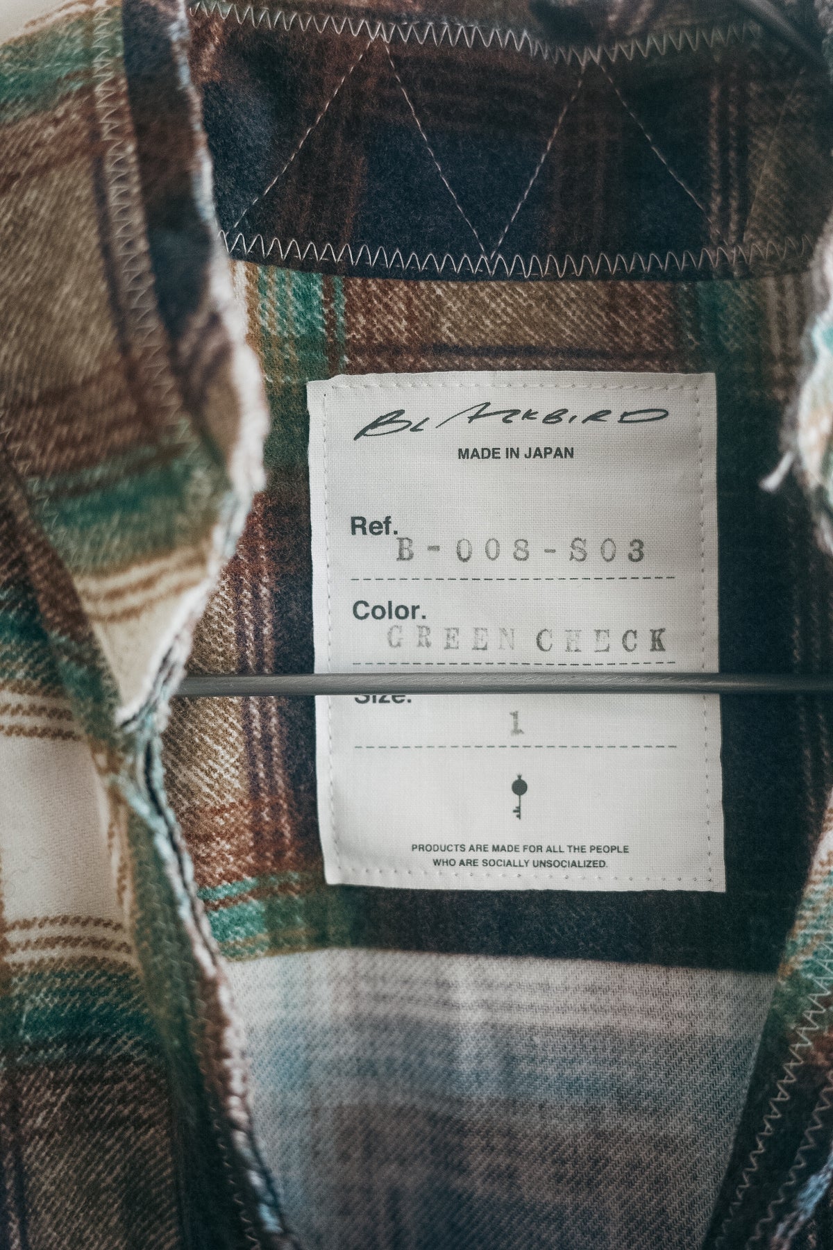 BLACKBIRD Cut-off Collar Work Shirt
