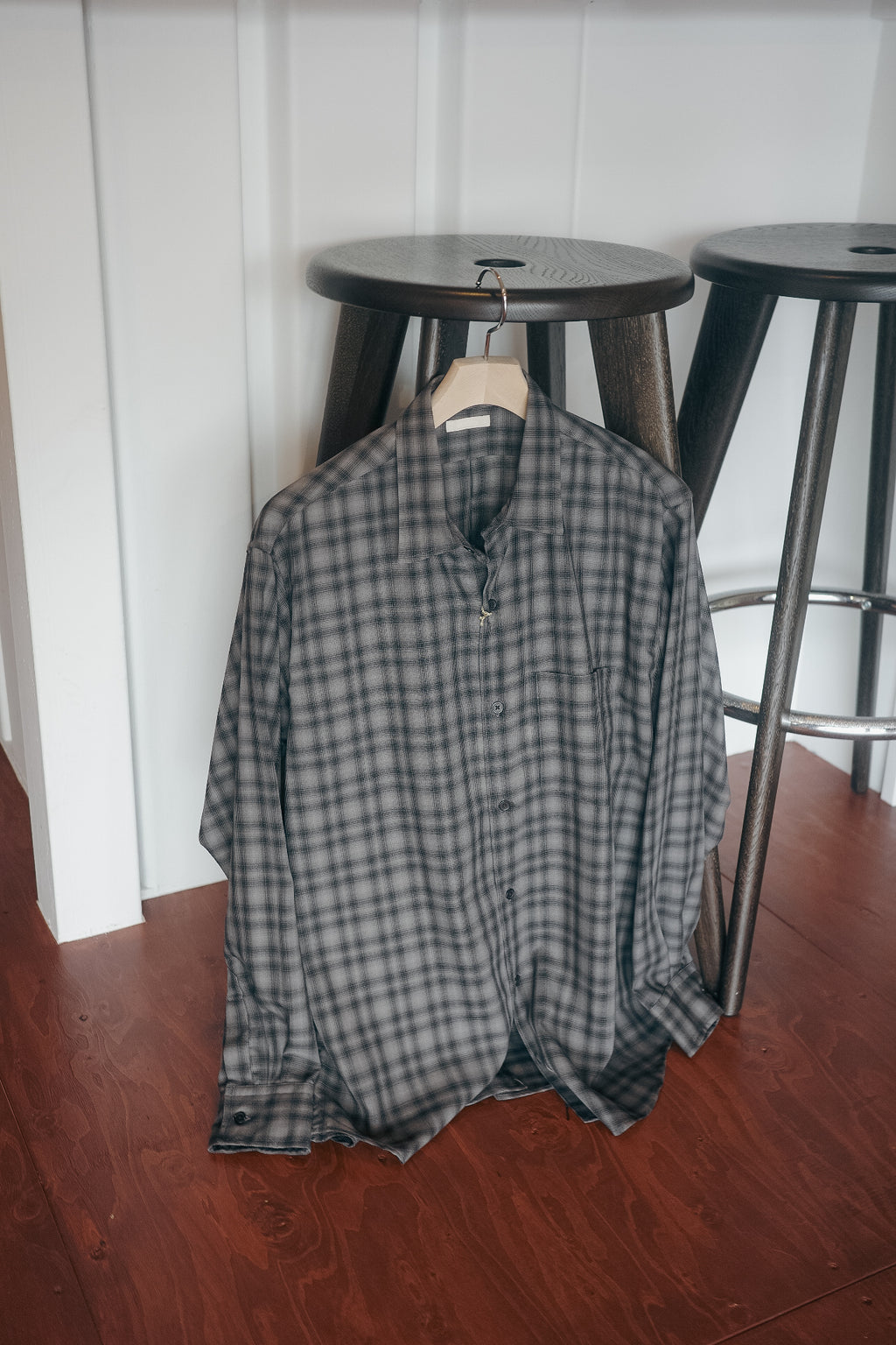 ULTERIOR SUPER LIGHT FADED CHECK SHIRT