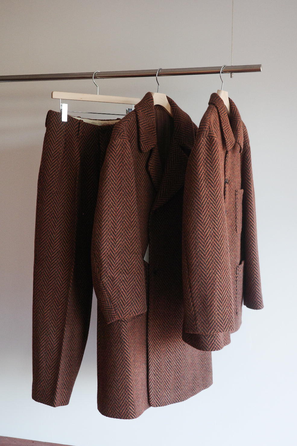 Gorsch Dynamic Herringbone Wool Double Coat