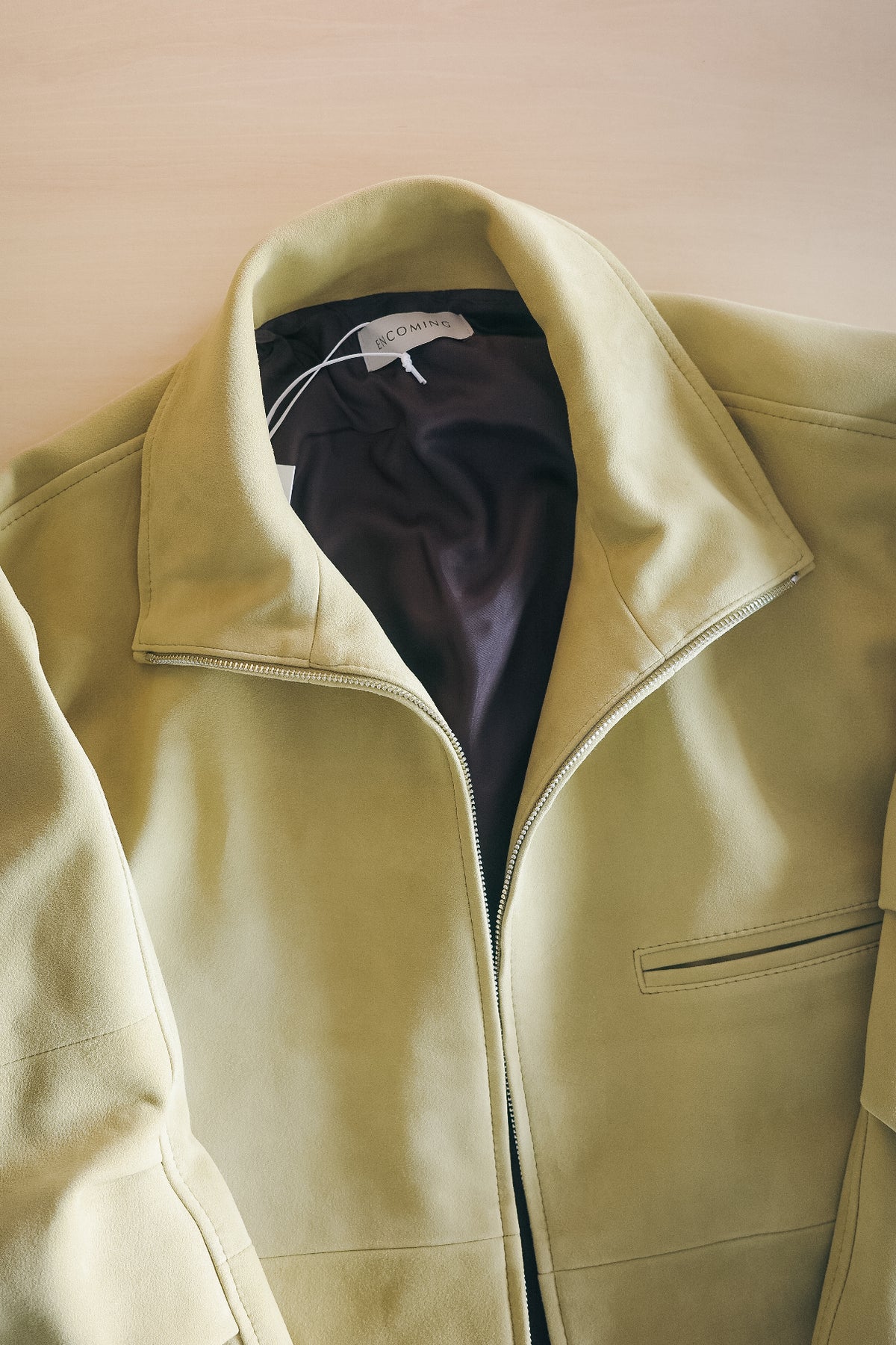 ENCOMING LEATHER FRONT ZIP BLOUSON