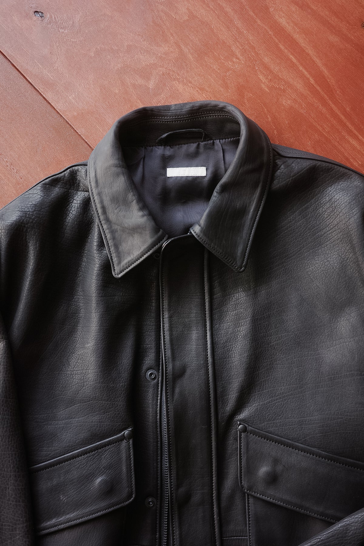 ULTERIOR CALF LEATHER FLIGHT JACKET