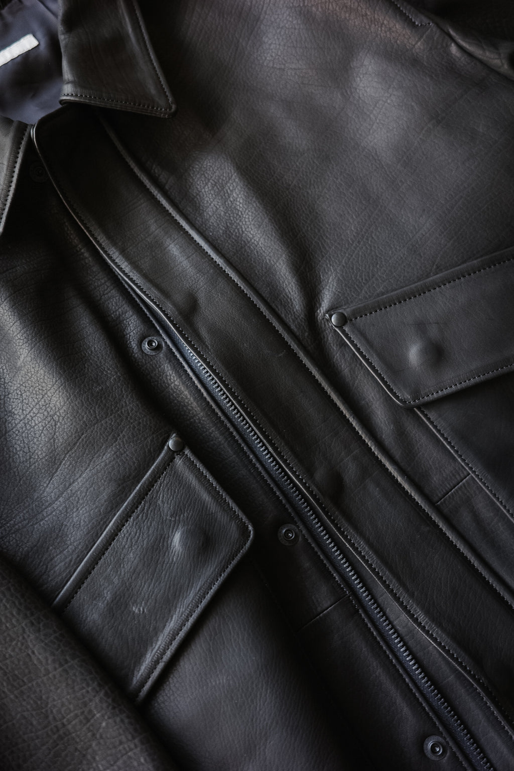ULTERIOR CALF LEATHER FLIGHT JACKET