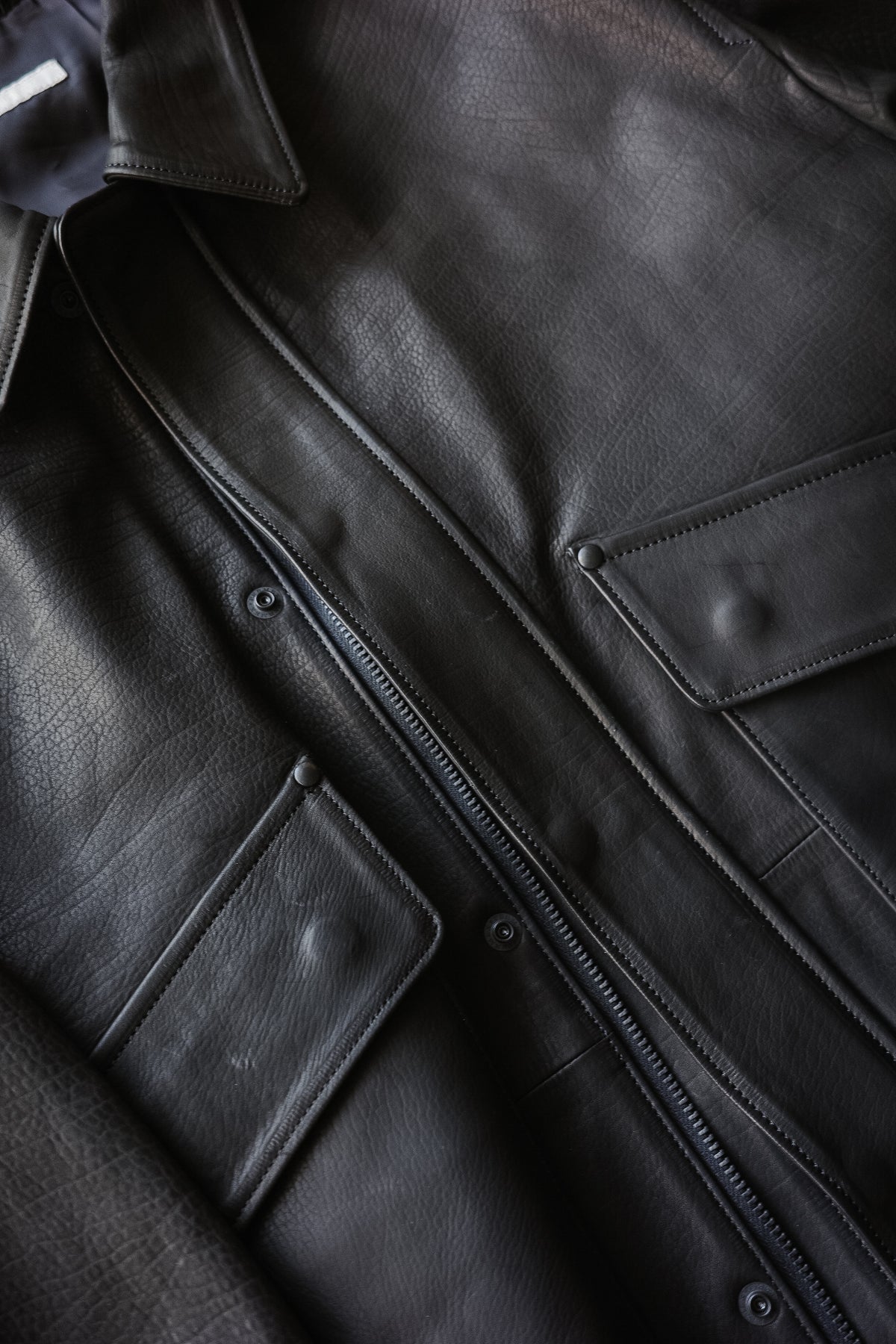 ULTERIOR CALF LEATHER FLIGHT JACKET
