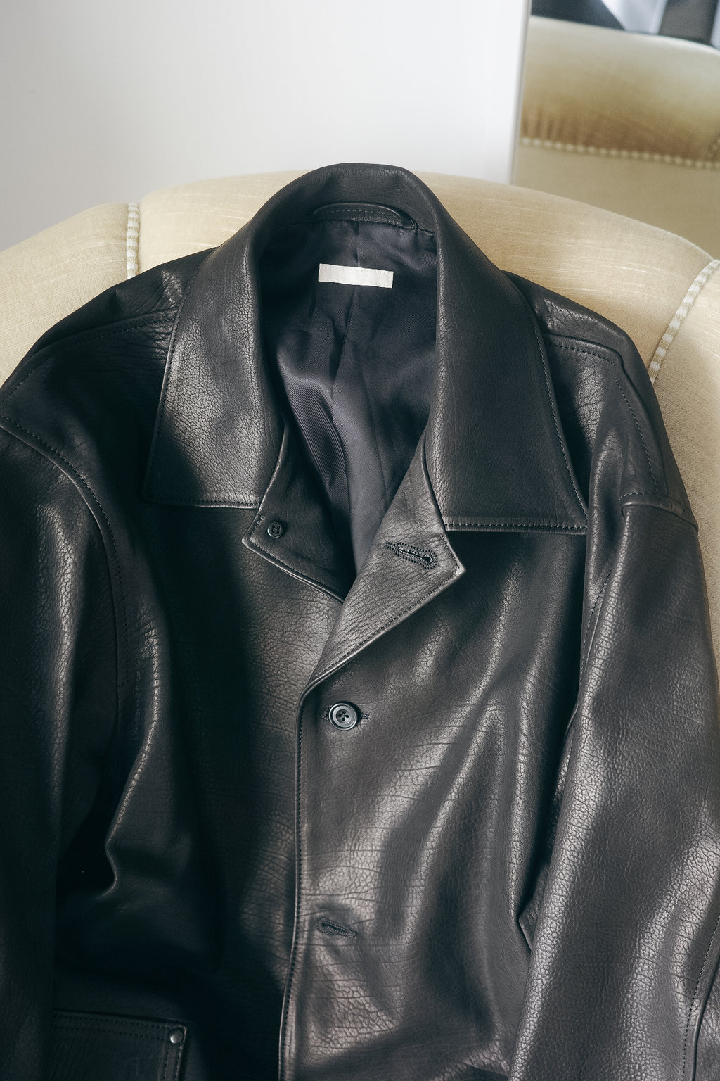 ULTERIOR CALF LEATHER COVERALL JKT