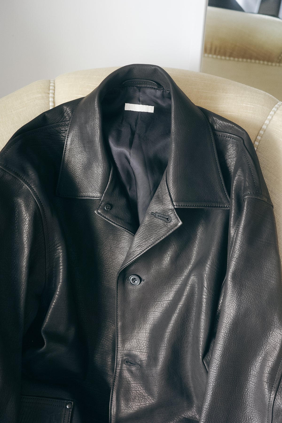 ULTERIOR CALF LEATHER COVERALL JKT