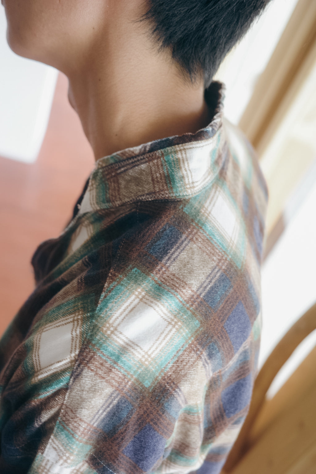 BLACKBIRD Cut-off Collar Work Shirt